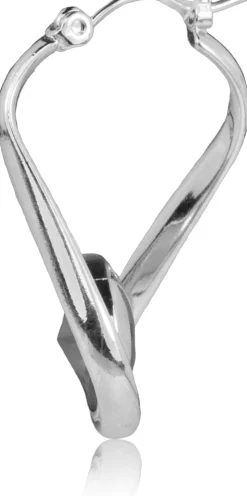 LUISIA® Geschwungene Ohrringe "Alea" mit Kristall von Swarovski® - Silber / Black Diamond