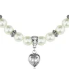 LUISIA Halbperlenkette Juliana mit Herzanhänger