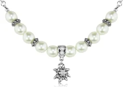 LUISIA Halbperlenkette Juliana mit Edelweißanhänger