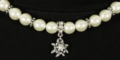 LUISIA Halbperlenkette Juliana mit Edelweißanhänger