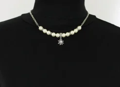 LUISIA Halbperlenkette Juliana mit Edelweißanhänger