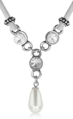 LUISIA® Halskette Cami mit Kristallen von Swarovski® und Perle - Silber