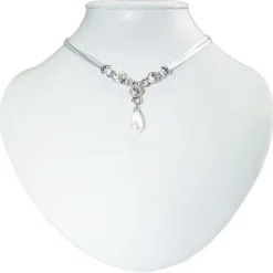 LUISIA® Halskette Cami mit Kristallen von Swarovski® und Perle - Silber