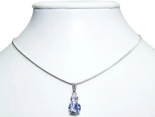 LUISIA® Halskette Emily mit Kristallen von Swarovski® - Hellblau