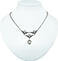 LUISIA® Halskette Isabel mit Herz und Kristallen von Swarovski® - Kristall