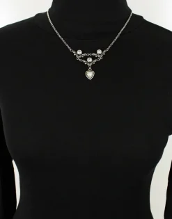 LUISIA® Halskette Isabel mit Herz und Kristallen von Swarovski® - Kristall