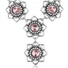 LUISIA Halskette Leandra mit Herzblüten - Rosa