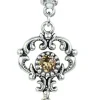LUISIA® Halskette Malou mit Ornament Anhänger und Kristall von Swarovski® - Sand