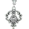 LUISIA® Halskette Malou mit Ornament Anhänger und Kristall von Swarovski® - Silber