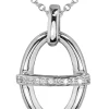 LUISIA® Halskette mit Anhänger "Oval" 67012 | 925 Silber (60 cm Länge)