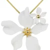 LUISIA® Halskette Nelia mit Blumen - 16 Karat vergoldet Weiß
