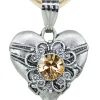 LUISIA® Halskette Paula mit Herzanhänger und Kristall von Swarovski® - Sand