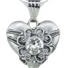 LUISIA® Halskette Paula mit Herzanhänger und Kristall von Swarovski® - Silber