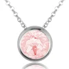 LUISIA® Halskette "Ciri" mit Kristallen von Swarovski® - 11 mm - Silber / Light Rose