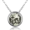 LUISIA® Halskette "Ciri" mit Kristallen von Swarovski® - 11 mm - Silber / Black Diamond