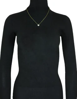 LUISIA® Halskette "Ciri" mit Kristallen von Swarovski® - 11 mm - Silber / Black Diamond