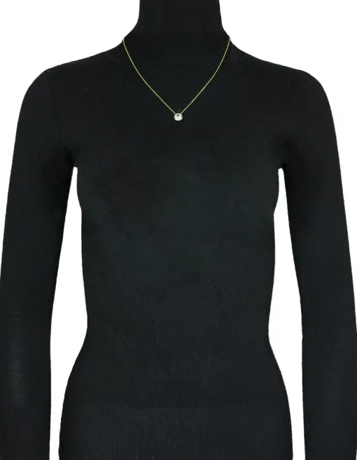 LUISIA® Halskette "Ciri" mit Kristallen von Swarovski® - 11 mm - Silber / Black Diamond