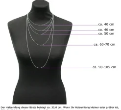 LUISIA® Halskette "Nicola" mit Strass Hirschkopf und Kristallen von Swarovski® | Schwarz