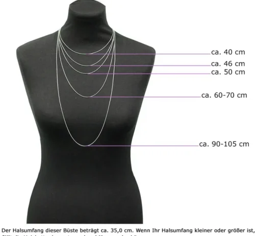 LUISIA® Halskette "Nicola" mit Strass Hirschkopf und Kristallen von Swarovski® | Schwarz