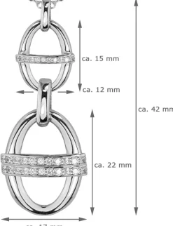 LUISIA® Halskette "Ovale" 67014 | 925 Silber (55 cm Länge)