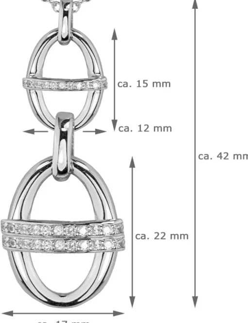 LUISIA® Halskette "Ovale" 67014 | 925 Silber (55 cm Länge)