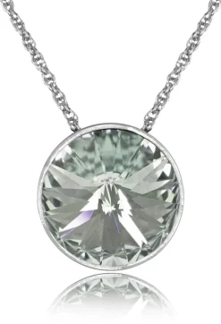 LUISIA® Halskette "Sinja" mit Kristallen von Swarovski® - 14 mm - Silber / Black Diamond