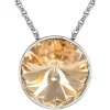 LUISIA® Halskette "Sinja" mit Kristallen von Swarovski® - 14 mm - Silber / Light Peach