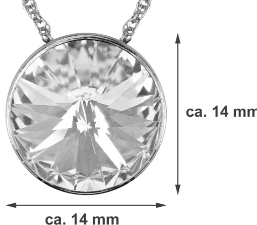 LUISIA® Halskette "Sinja" mit Kristallen von Swarovski® - 14 mm - Silber / Crystal