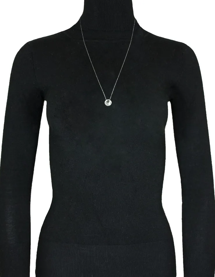 LUISIA® Halskette "Sinja" mit Kristallen von Swarovski® - 14 mm - Silber / Light Siam