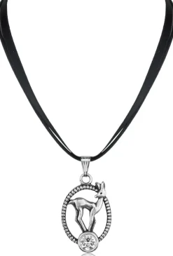 LUISIA® Halskette Valentina Reh mit Kristallen von Swarovski® - Schwarz