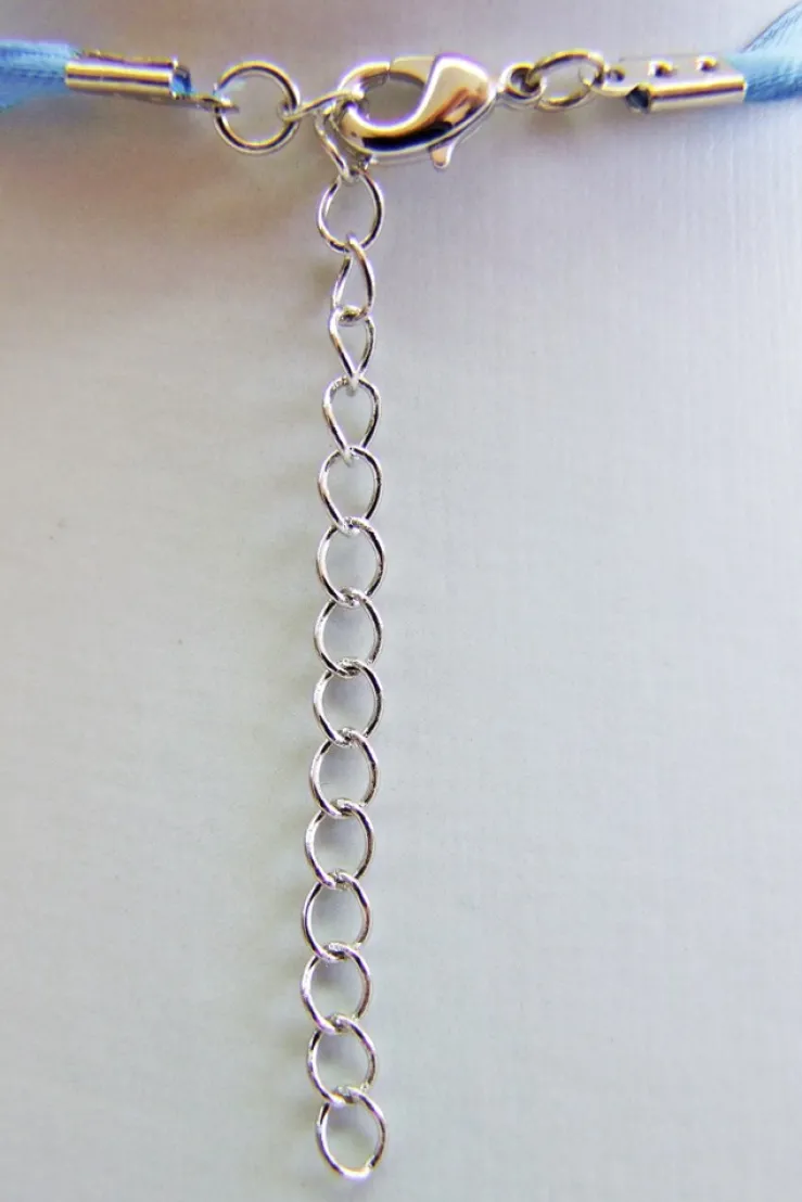 LUISIA® Halskette Valentina Reh mit Kristallen von Swarovski® - Hellblau