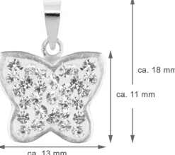 LUISIA® Kettenanhänger Schmetterling mit Kristallen von Swarovski® - 925 Sterling Silber - Kristall