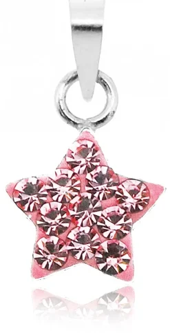 LUISIA® Kettenanhänger Stern mit Kristallen von Swarovski® - 925 Sterling Silber - Rosa