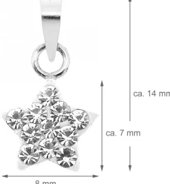 LUISIA® Kettenanhänger Stern mit Kristallen von Swarovski® - 925 Sterling Silber - Pink