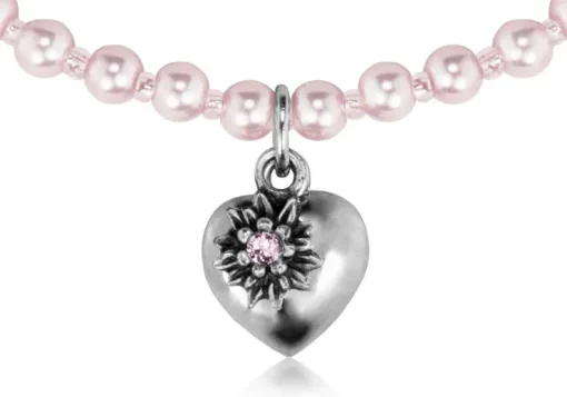 LUISIA® Kinder Perlenkette "Luna" mit Kristallen von Swarovski® | Rosa