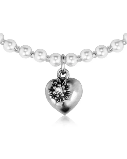 LUISIA® Kinder Perlenkette "Luna" mit Kristallen von Swarovski® | Weiß