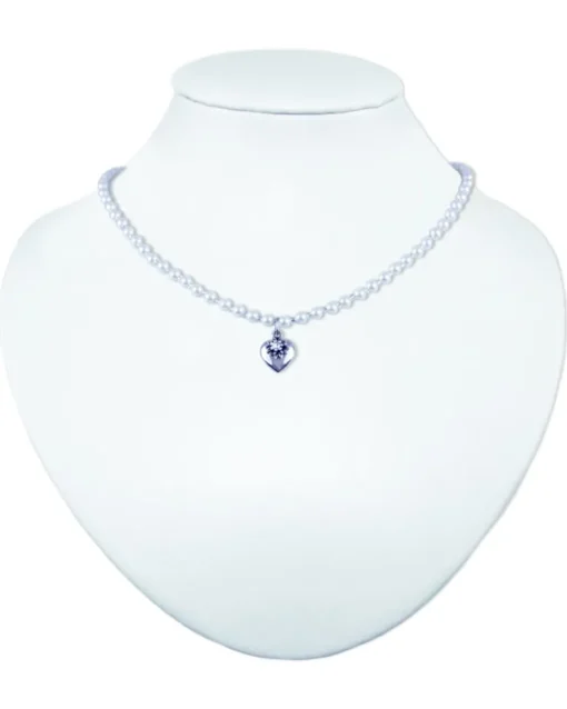 LUISIA® Kinder Perlenkette "Luna" mit Kristallen von Swarovski® | Weiß