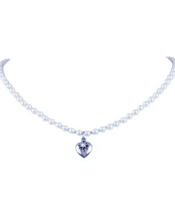 LUISIA® Kinder Perlenkette "Luna" mit Kristallen von Swarovski® | Weiß