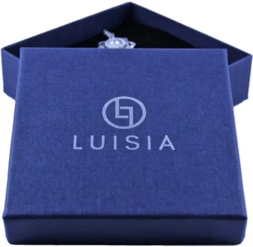 LUISIA Kordelkette Svea mit Herzanhänger und Glückskäfer - Tannengrün