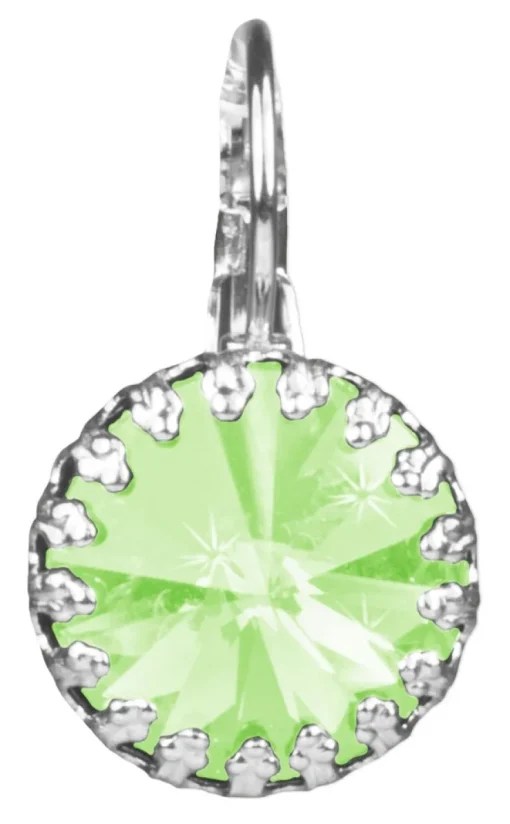 LUISIA® Kronen Ohrringe "Vivana" mit Swarovski® Element | Peridot - Hellgrün