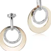 LUISIA® Ohrhänger "Doppel Ring" in Roségold 79225 | 925 Silber Ohrringe