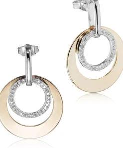 LUISIA® Ohrhänger "Doppel Ring" in Roségold 79225 | 925 Silber Ohrringe