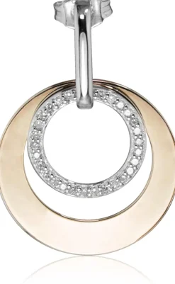 LUISIA® Ohrhänger "Doppel Ring" in Roségold 79225 | 925 Silber Ohrringe
