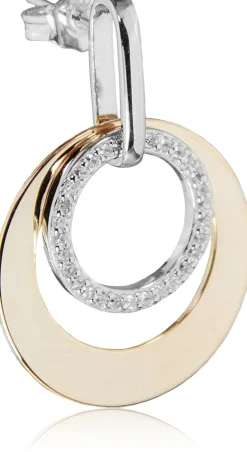LUISIA® Ohrhänger "Doppel Ring" in Roségold 79225 | 925 Silber Ohrringe