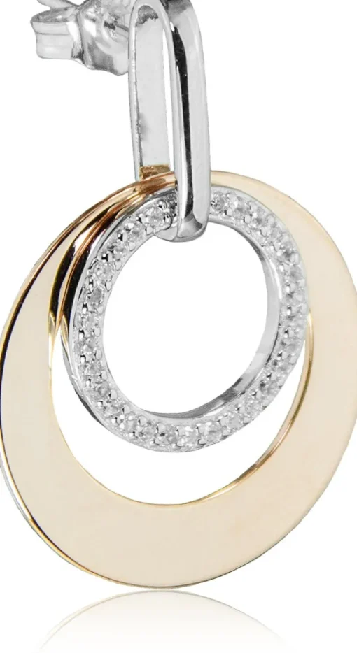 LUISIA® Ohrhänger "Doppel Ring" in Roségold 79225 | 925 Silber Ohrringe