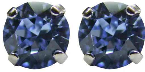 LUISIA® Ohrringe Emily mit Kristallen von Swarovski® 9 mm - Hellblau