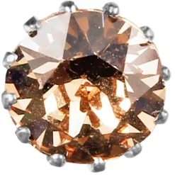 LUISIA® Ohrringe Grazia mit Kronen Anhänger und Kristall von Swarovski® - Hellbraun