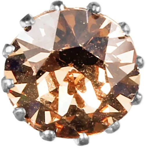 LUISIA® Ohrringe Grazia mit Kronen Anhänger und Kristall von Swarovski® - Hellbraun