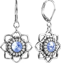 LUISIA Ohrringe Leandra mit Herzblüten - Hellblau