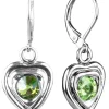 LUISIA® Ohrringe Lisanne Herzanhänger mit Kristallen von Swarovski® - Hellgrün